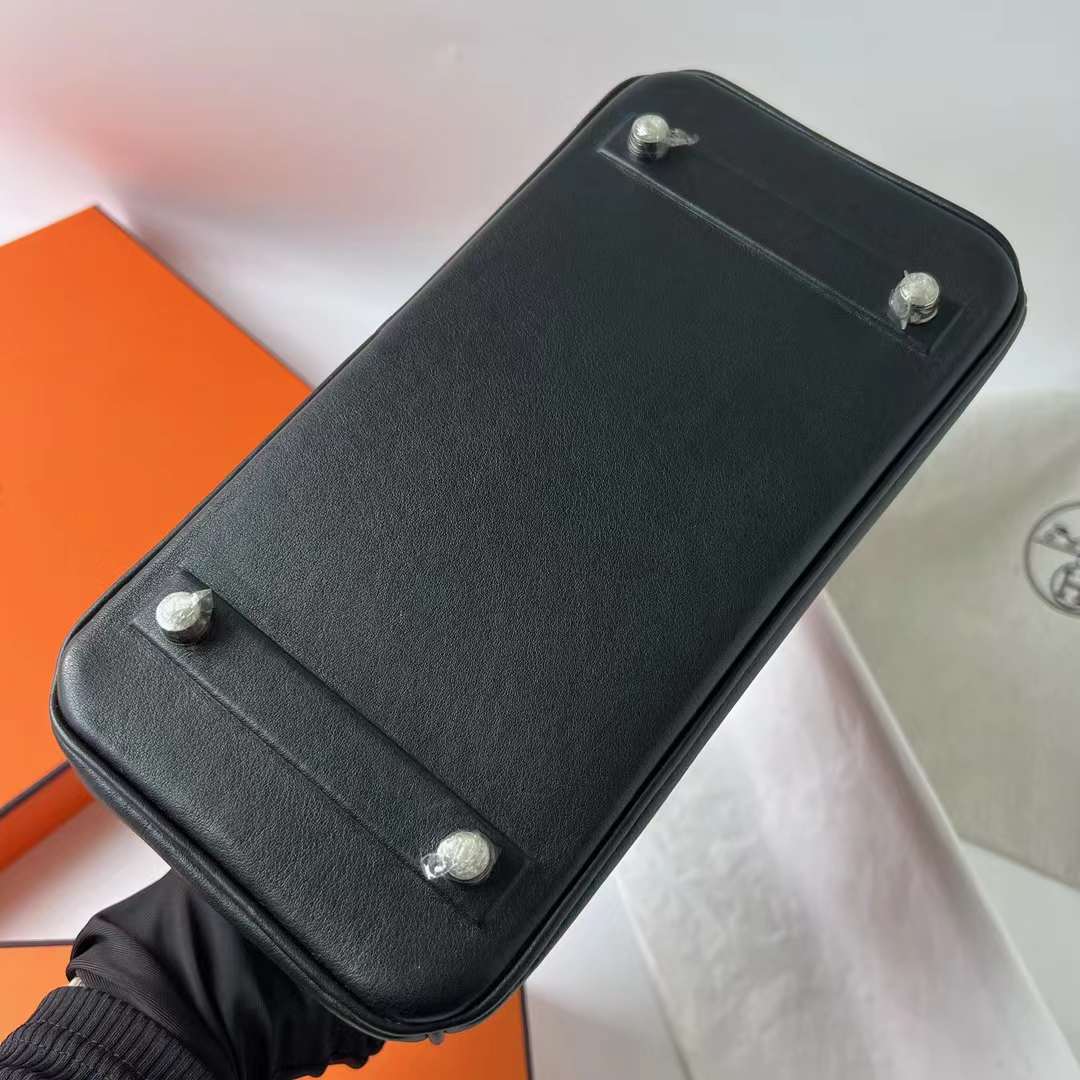 Hermès（爱马仕）Birkin Shadow Swift 幻影包 Ck89 黑色 Noir 银扣 25cm 全手工蜡线缝 Phw