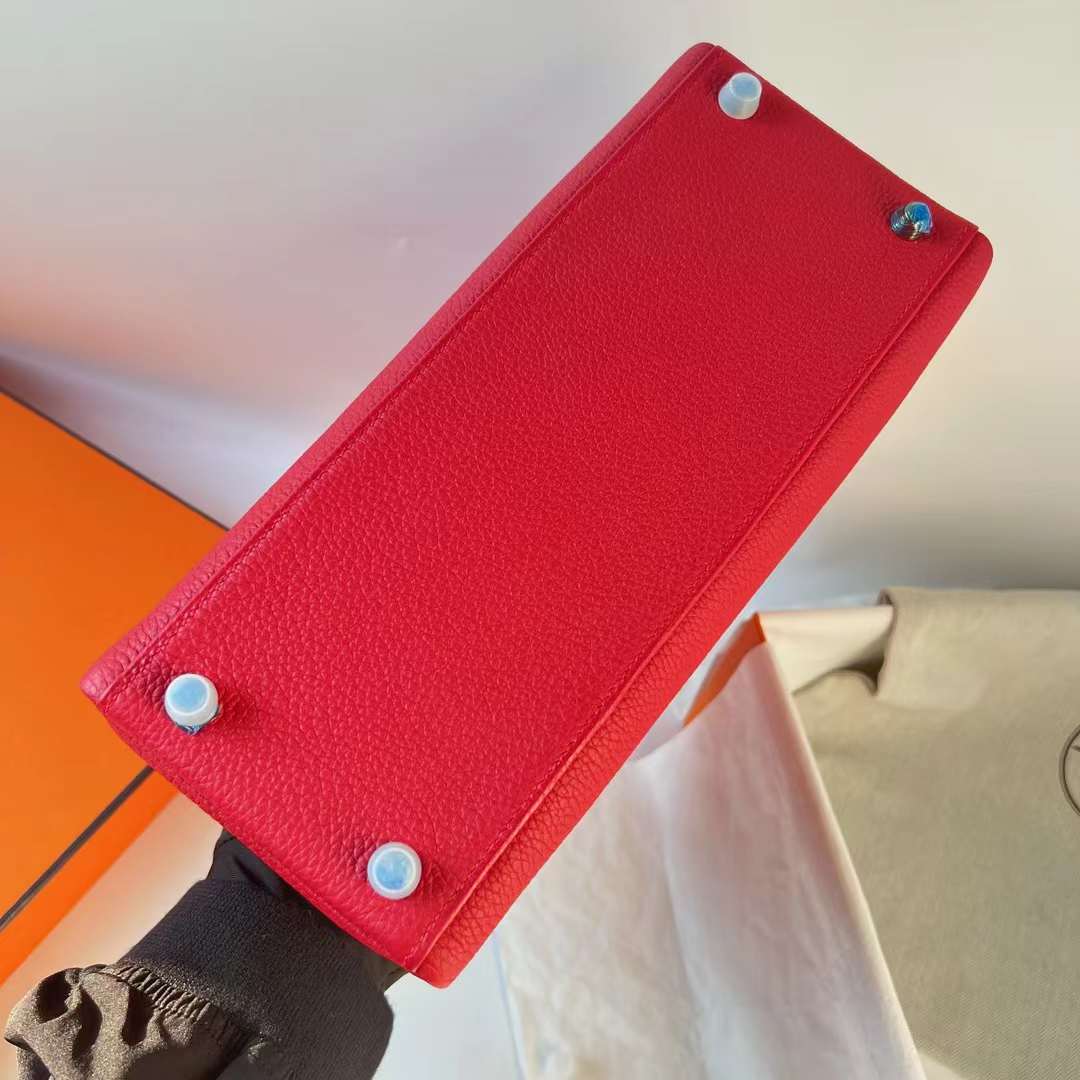 Hermès（爱马仕）Kelly 凯莉包 Togo皮 S3 心红色 金扣 25cm 全手工蜡线缝 Ghw