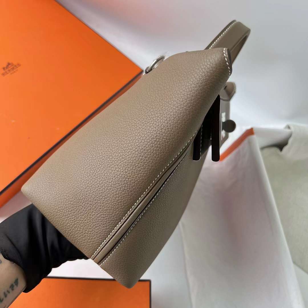 Hermès（爱马仕）Kelly 2424 Maurice 拼 Swift Ck18 大象灰 银扣 29cm 全手工蜡线缝 Phw