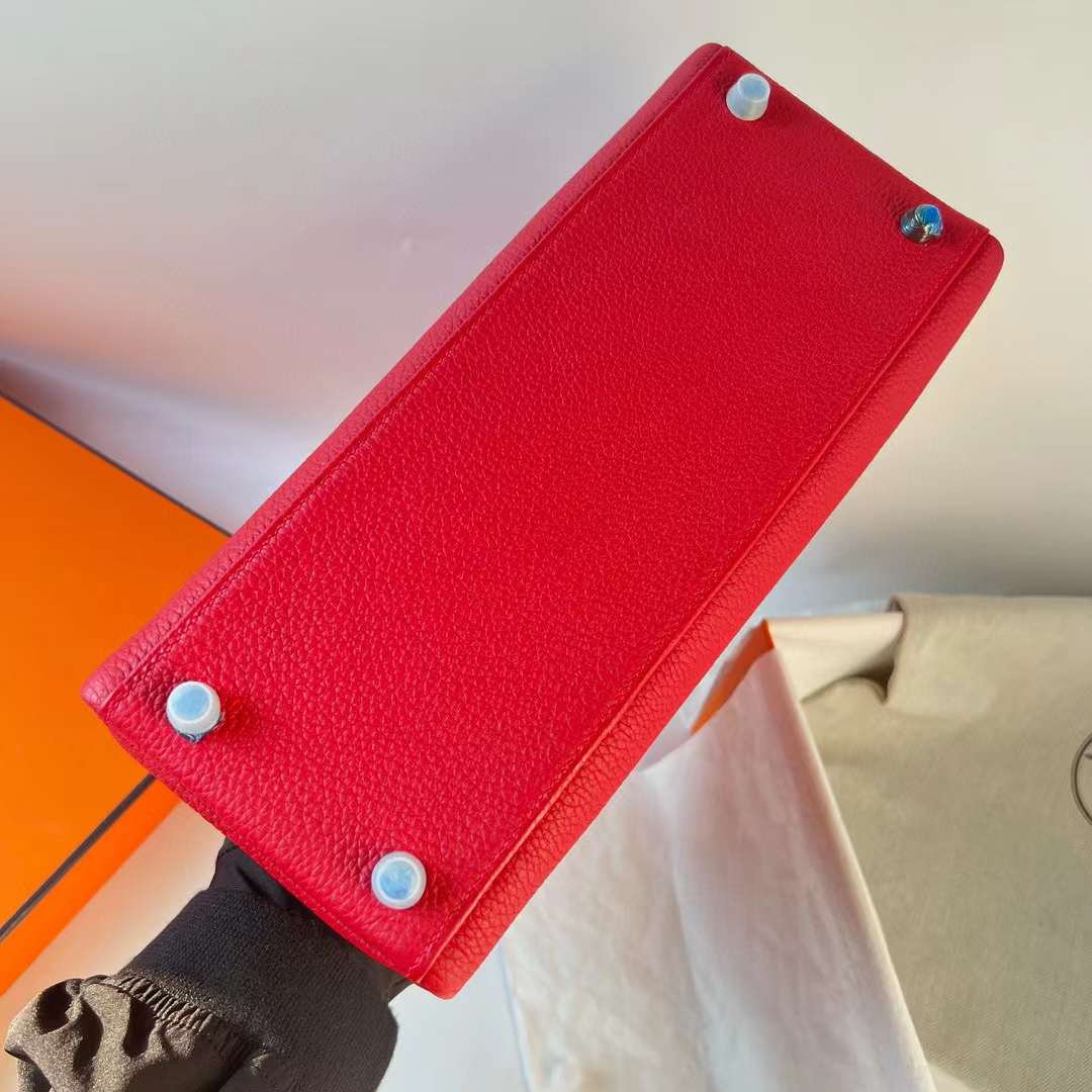 Hermès（爱马仕）Kelly 凯莉包 Togo皮 进口小牛皮 S3 心红色 金扣 28cm 全手工蜡线缝 Ghw