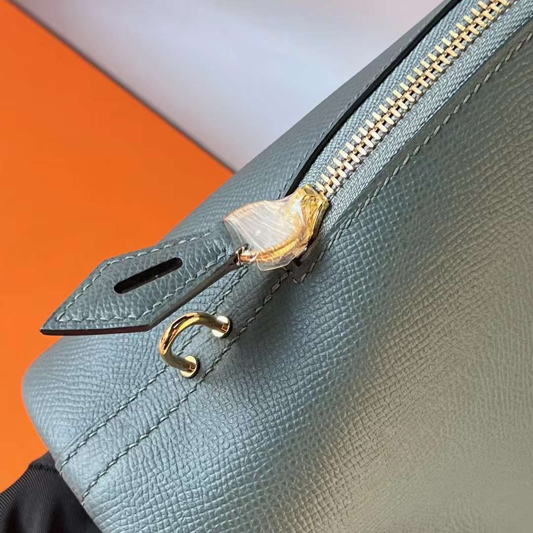 Hermès（爱马仕）Bolide 保龄球包 Epsom Y7 飓风蓝 金扣 25cm 全手工蜡线缝 Ghw