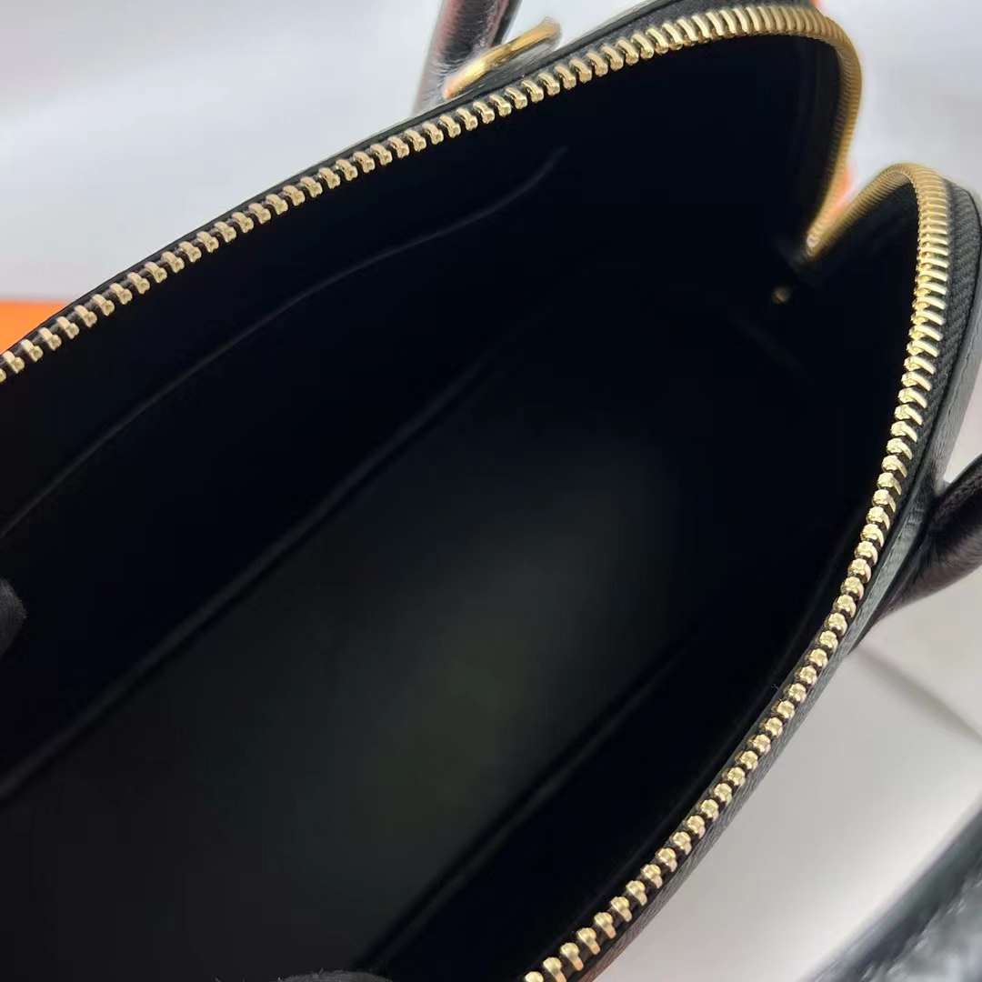 Hermès（爱马仕）Bolide 保龄球包 Epsom ck89 黑色 金扣 25cm 全手工蜡线缝 Ghw