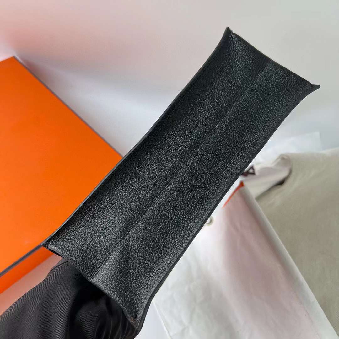 Hermès（爱马仕） Kelly danse 跳舞包 Evercolor Ck89 黑色 银扣 22cm 全手工蜡线缝 Phw