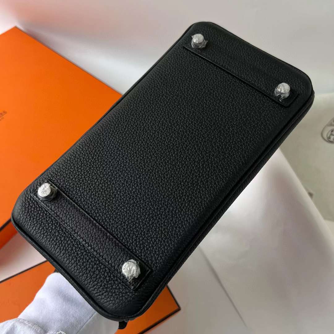 Hermès（爱马仕）Birkin 铂金包 Touch Togo 拼 雾面美洲鳄鱼皮 Ck89 黑色 银扣 25cm 全手工蜡线缝 Phw