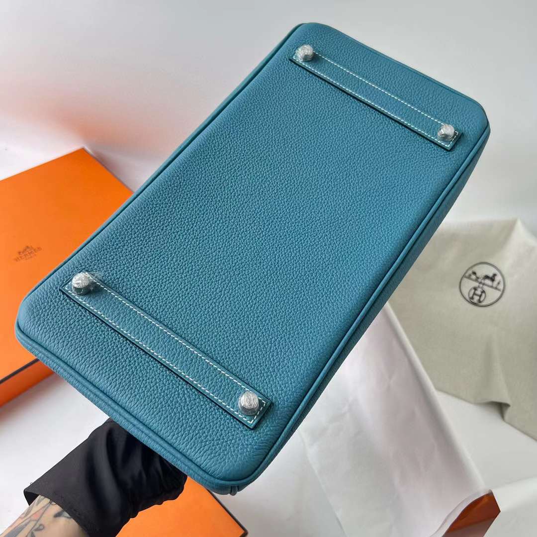 Hermès（爱马仕）Birkin 铂金包 Togo Ck75 牛仔蓝 银扣 35cm 全手工蜡线缝 Phw