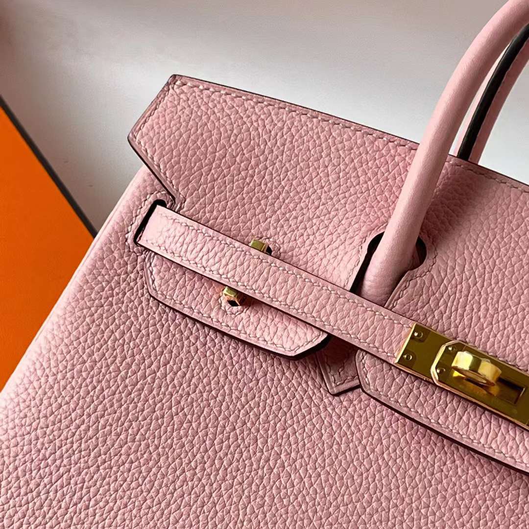 Hermès（爱马仕）Birkin 铂金包 Togo皮 3Q 新粉色 金扣 25cm Ghw