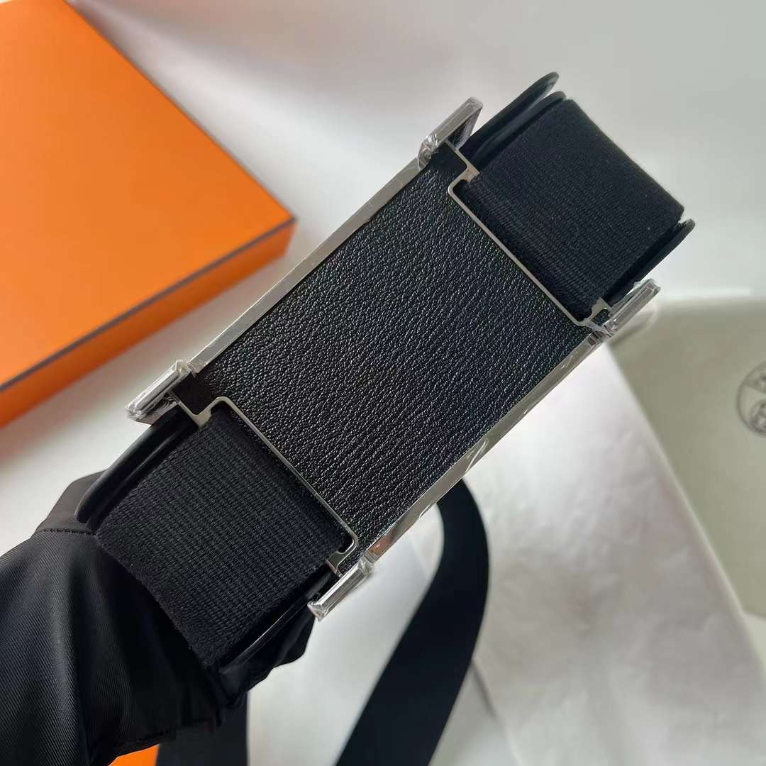 Hermès（爱马仕）Geta 木屐包 Chevre 进口山羊皮 Ck89 黑色 银扣 20cm 全手工蜡线缝 Phw