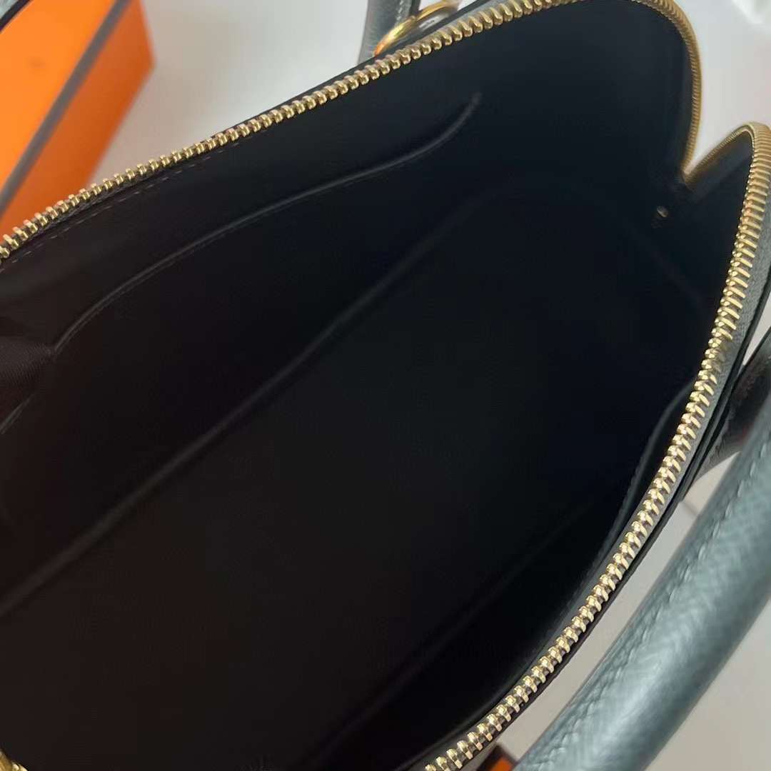 Hermès（爱马仕）Bolide 保龄球包 Epsom Y7 飓风蓝 金扣 25cm 全手工蜡线缝 Ghw