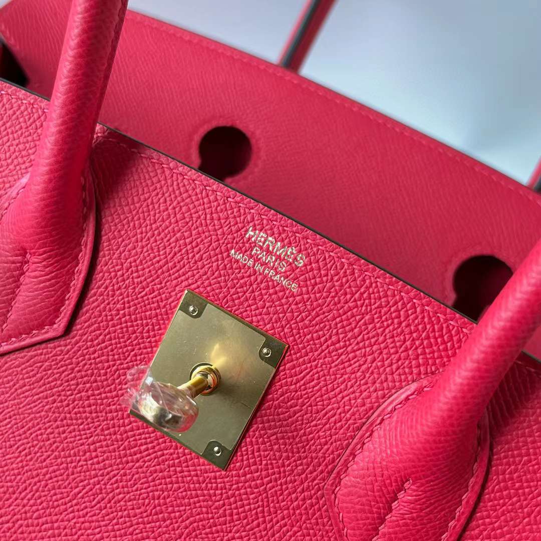 Hermès（爱马仕）Birkin 铂金包 Togo i6 极致粉 金扣 30cm 全手工蜡线缝 Ghw