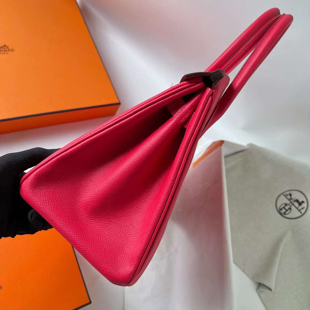 Hermès（爱马仕）Birkin 铂金包 Togo i6 极致粉 金扣 30cm 全手工蜡线缝 Ghw
