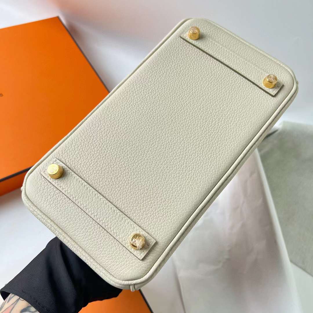 Hermès（爱马仕）Birkin 铂金包 Togo皮 Ck10 奶昔白 金扣 Ghw 25cm