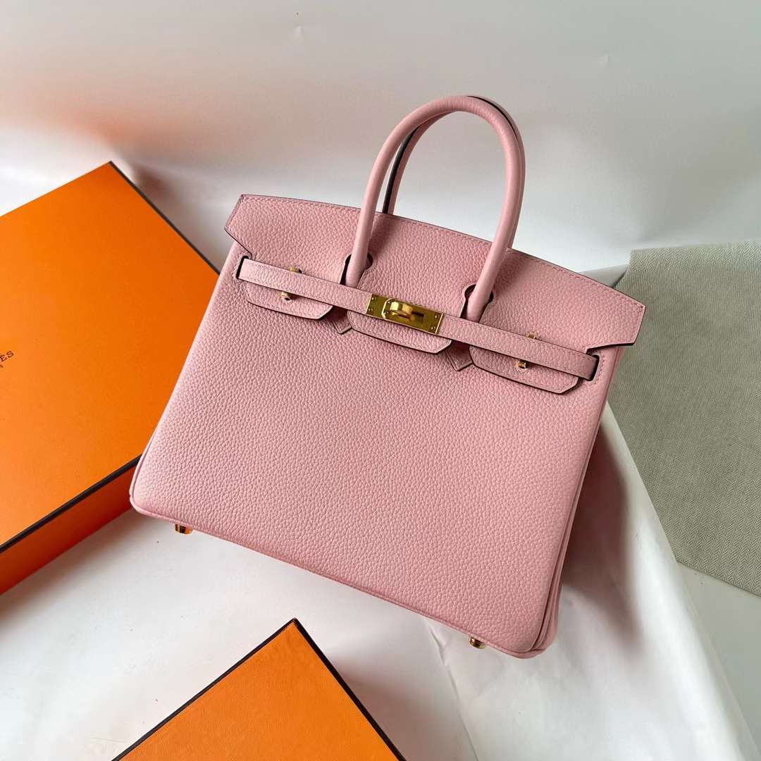 Hermès（爱马仕）Birkin 铂金包 Togo皮 3Q 新粉色 金扣 25cm Ghw